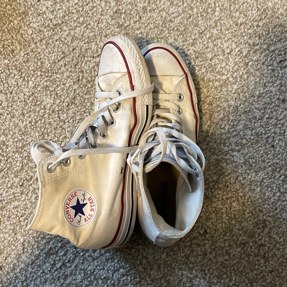Womens white high top converse
